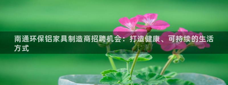 杏耀平台在哪里：南通环保铝家具制造商招聘机会：打造健康、可持